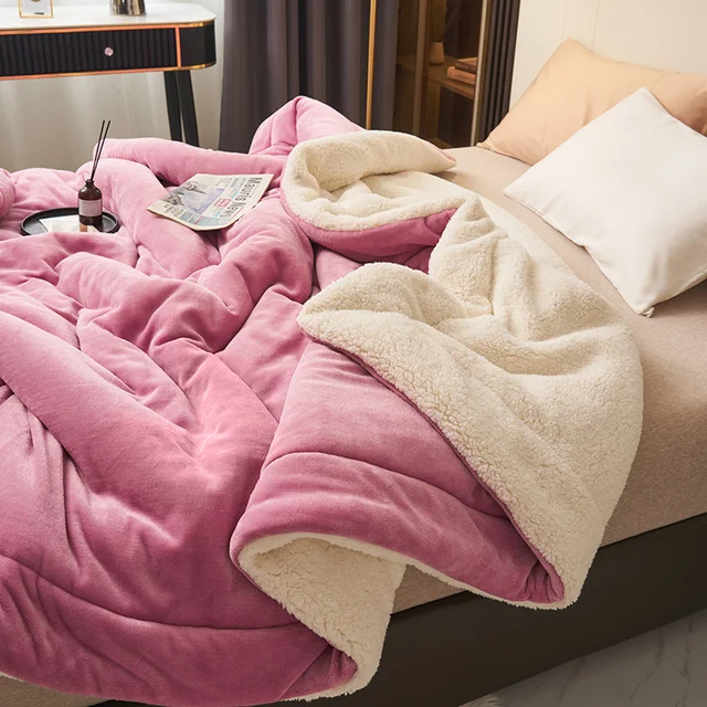 SUENTA Luxuriöse Warme Fleecedecke Für Kuschelige Nächte Zuhause Magenta