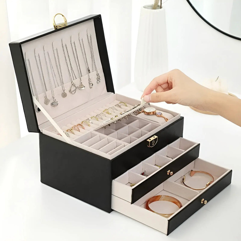 SUENTA Luxuriöse Mehrschichtige Schmuckbox – EleganceBox