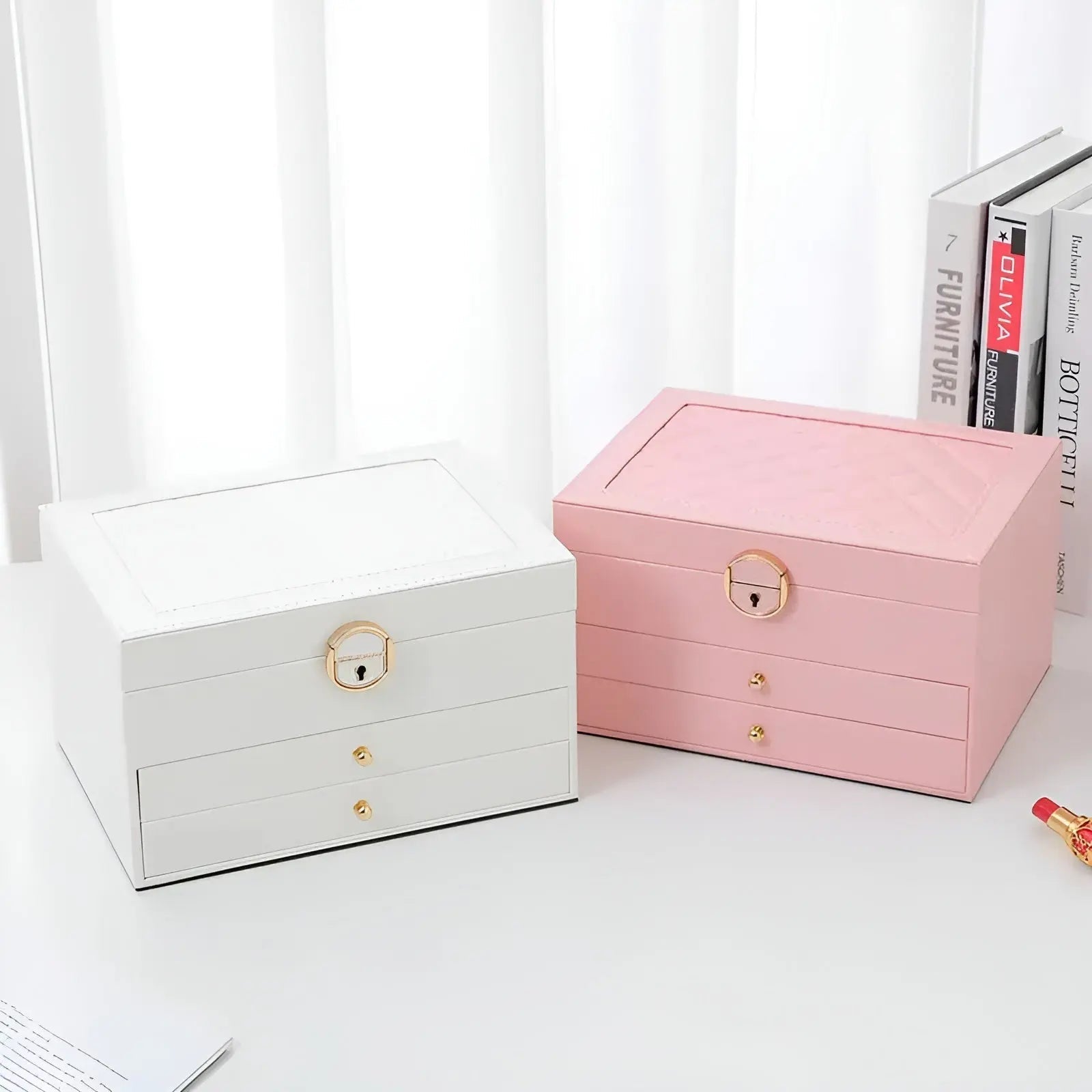 SUENTA Luxuriöse Mehrschichtige Schmuckbox – EleganceBox