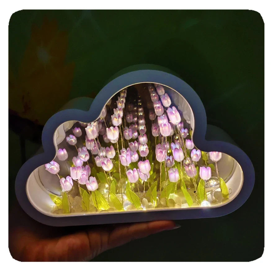 SUENTA Magische Tulpen Lampe Als Atmosphärische Raumbeleuchtung Lila