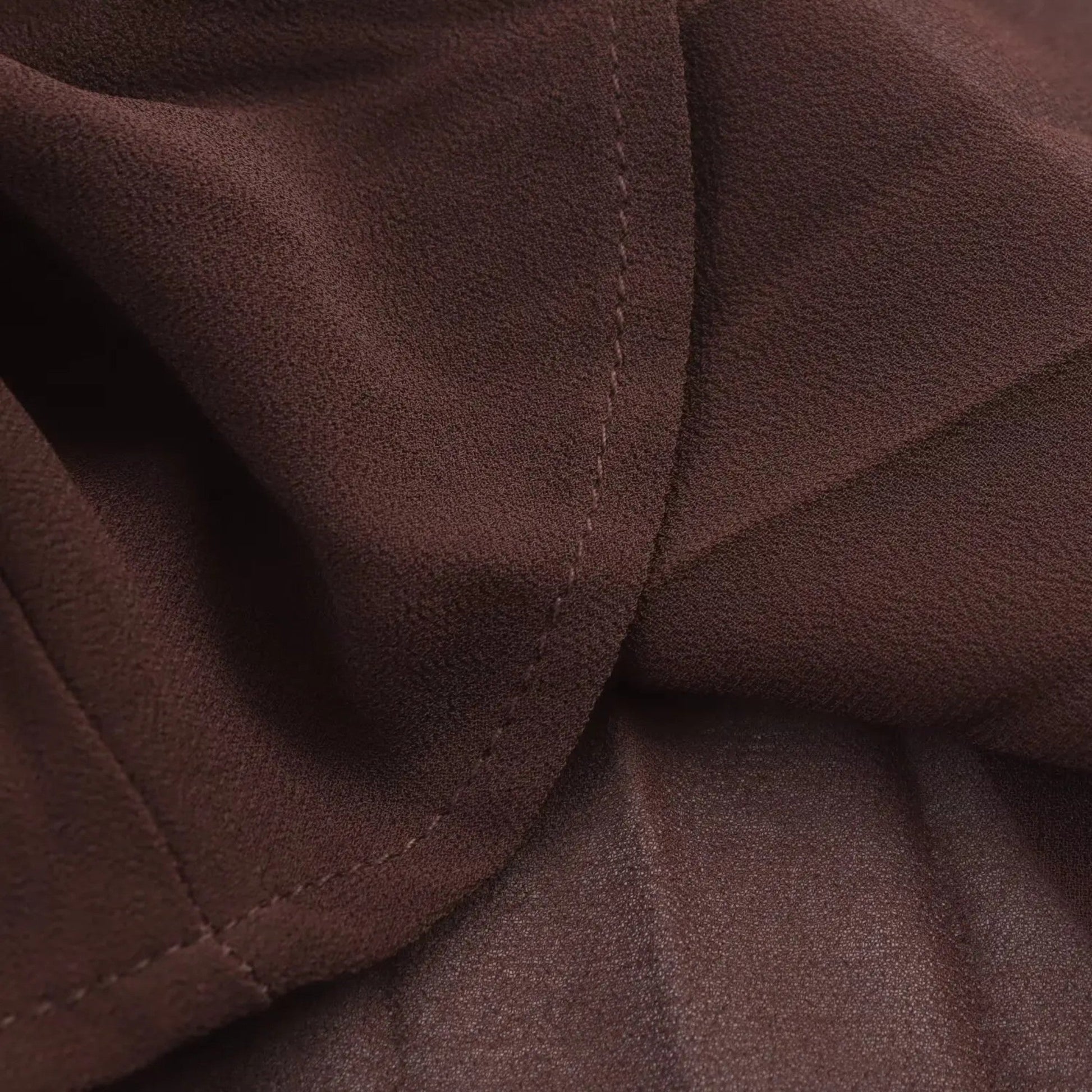 SUENTA Damen Chiffon-Midikleid Plissiert – Umlegekragen & Taillengürtel