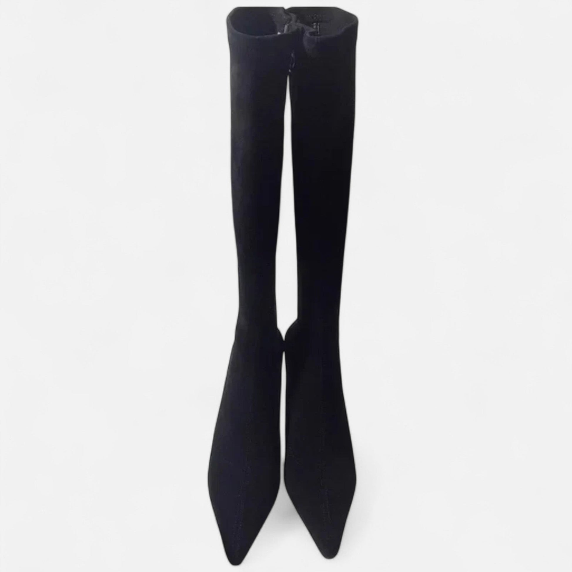 SUENTA Damen Overknee-Stiefel Leder-Optik – Absatz & Oberschenkelhoch