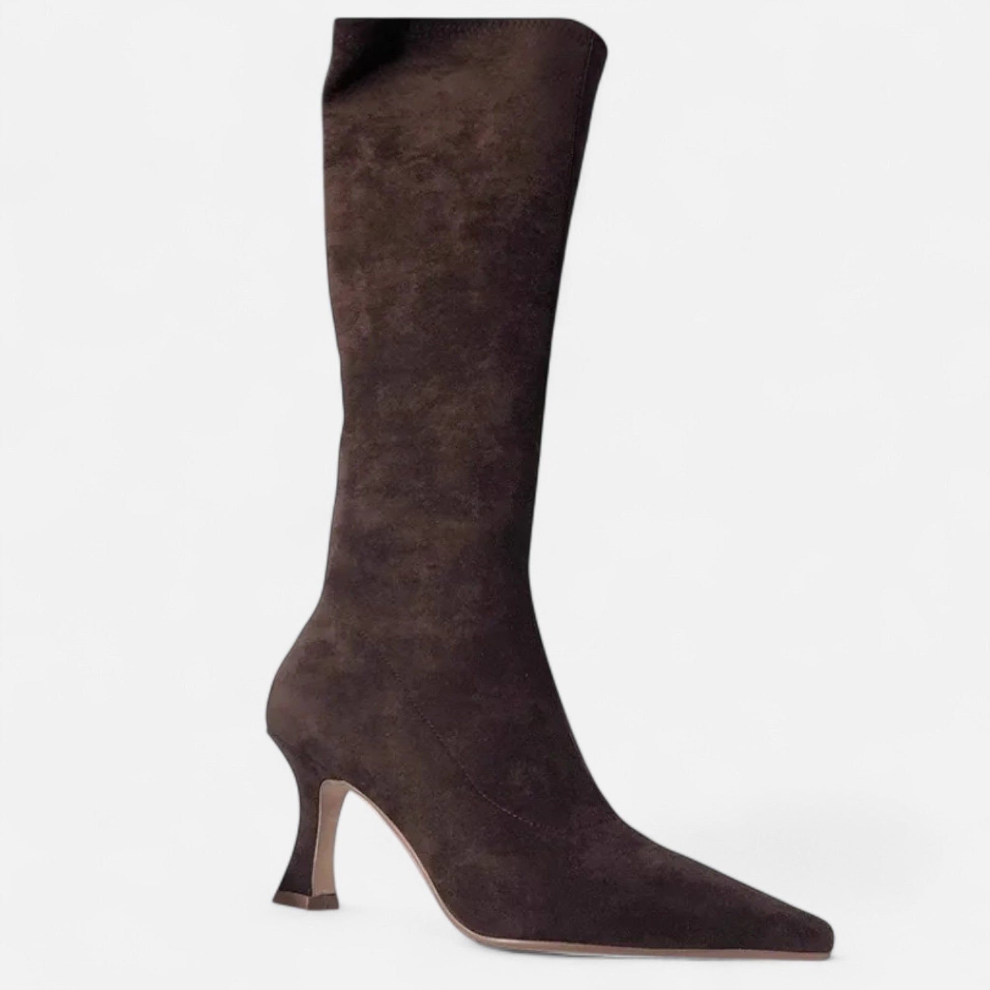 SUENTA Damen Overknee-Stiefel Leder-Optik – Absatz & Oberschenkelhoch