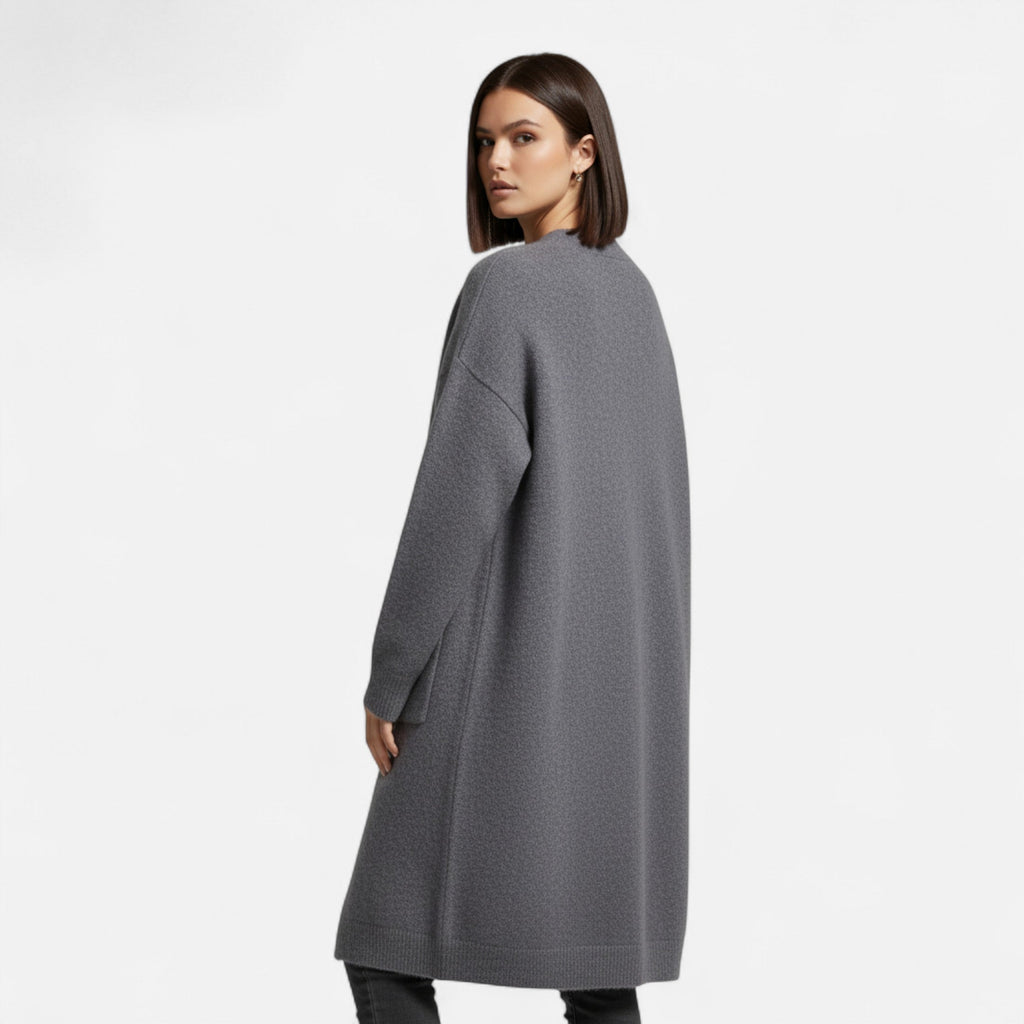SUENTA Damen Strickjacke Dicke Strickqualität – V-Ausschnitt & Lagenlook