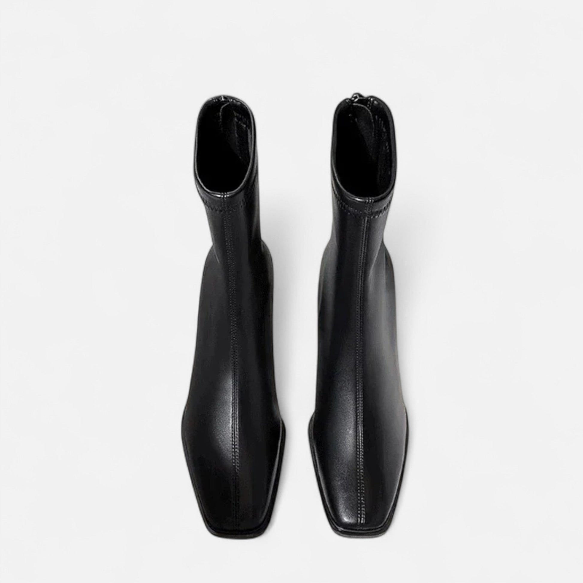 SUENTA Damen Vintage-Stiefeletten – Eckige Spitze & Zeitloses Leder