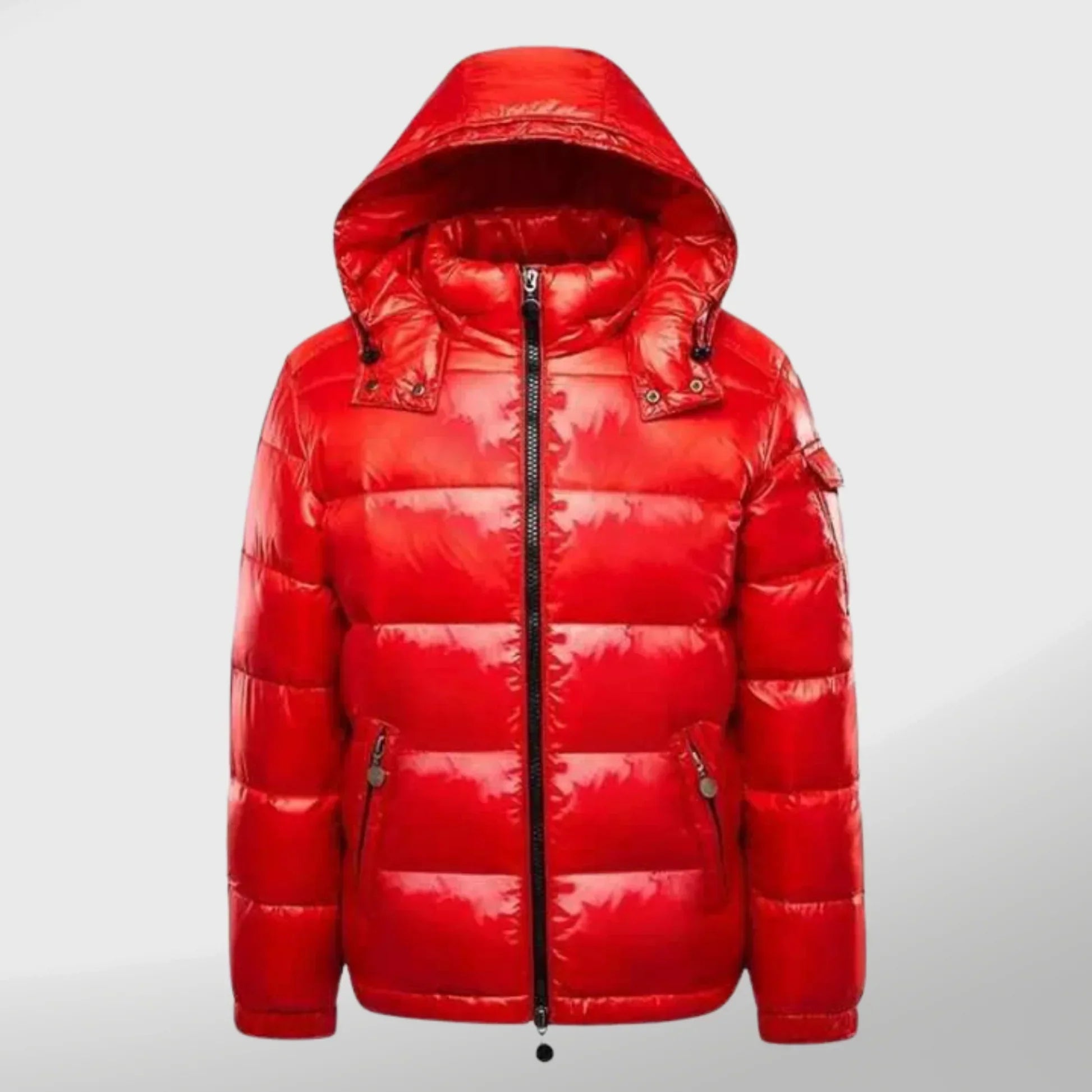 SUENTA Pufferjacke Lange Stylisch Warm Elegante Täglichen Gebrauch Rot