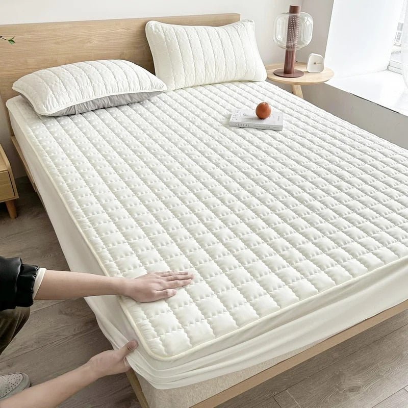 SUENTA Matratzenhülle Polyester Polyurethan Atmungsaktiv Schützend Weiß