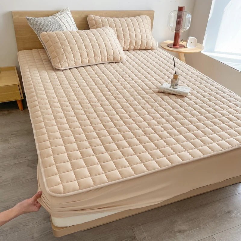 SUENTA Matratzenhülle Polyester Polyurethan Atmungsaktiv Schützend Beige