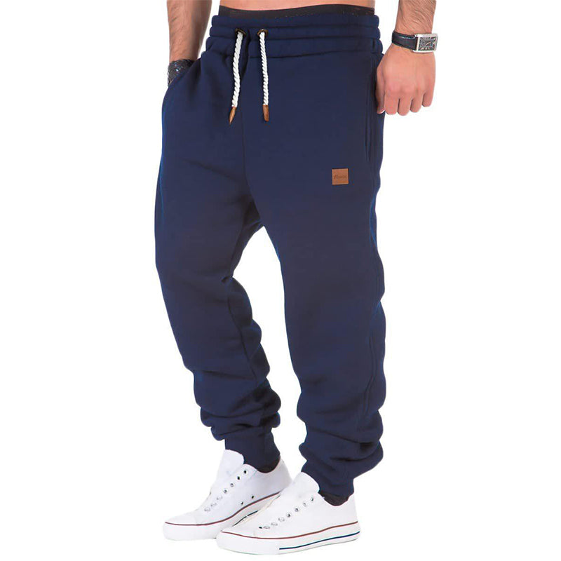 SUENTA Jogginghose Einfarbige Mit Kordelzug Und Elastischem Bund Marineblau