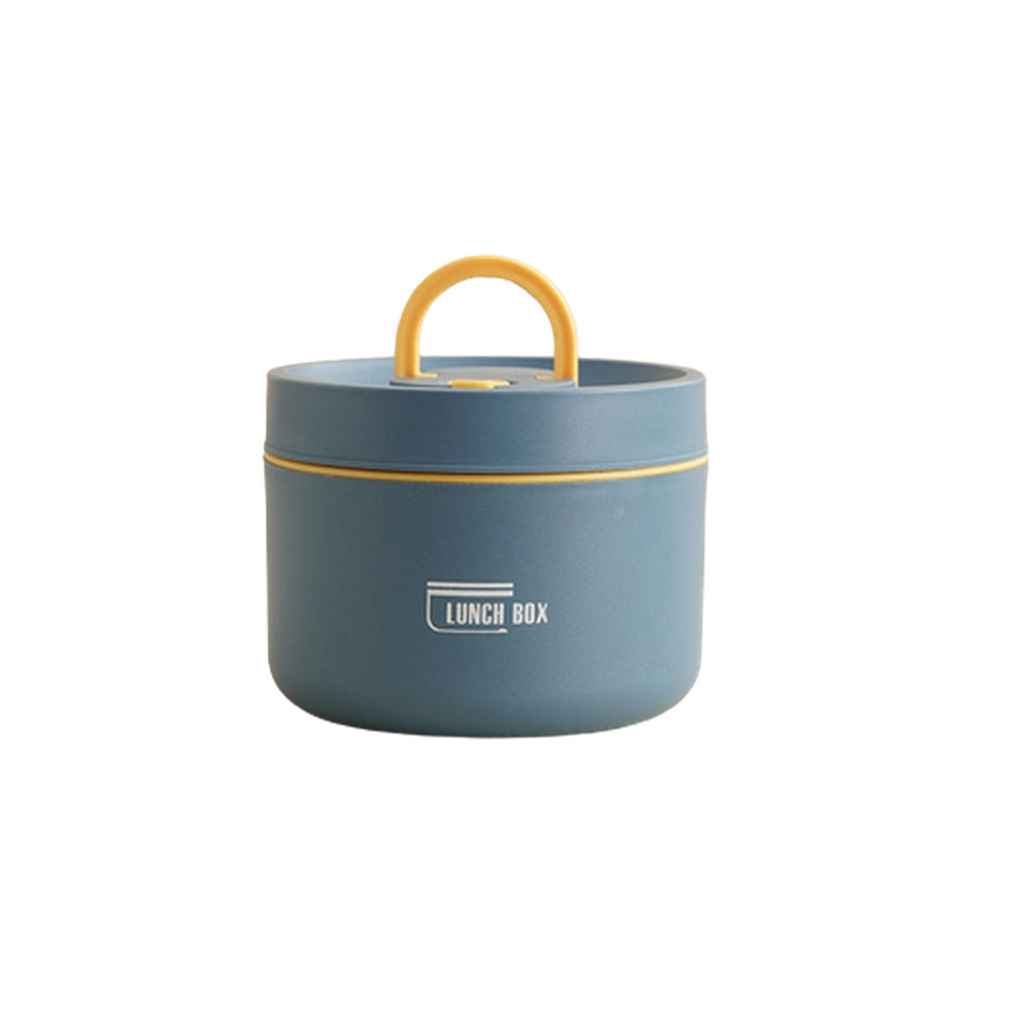 SUENTA Mehrschichtige Isolierte Lunchbox Kostenlose Tragetasche Blau Groß
