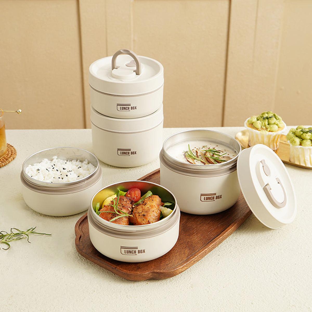 SUENTA Mehrschichtige Isolierte Lunchbox Kostenlose Tragetasche