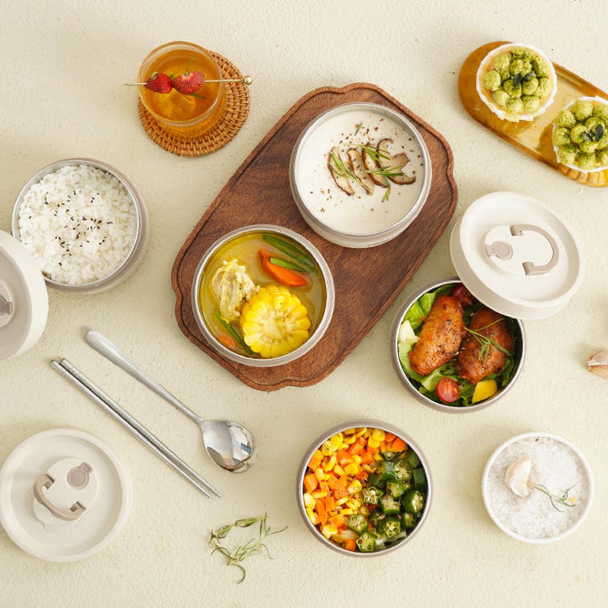 SUENTA Mehrschichtige Isolierte Lunchbox Kostenlose Tragetasche