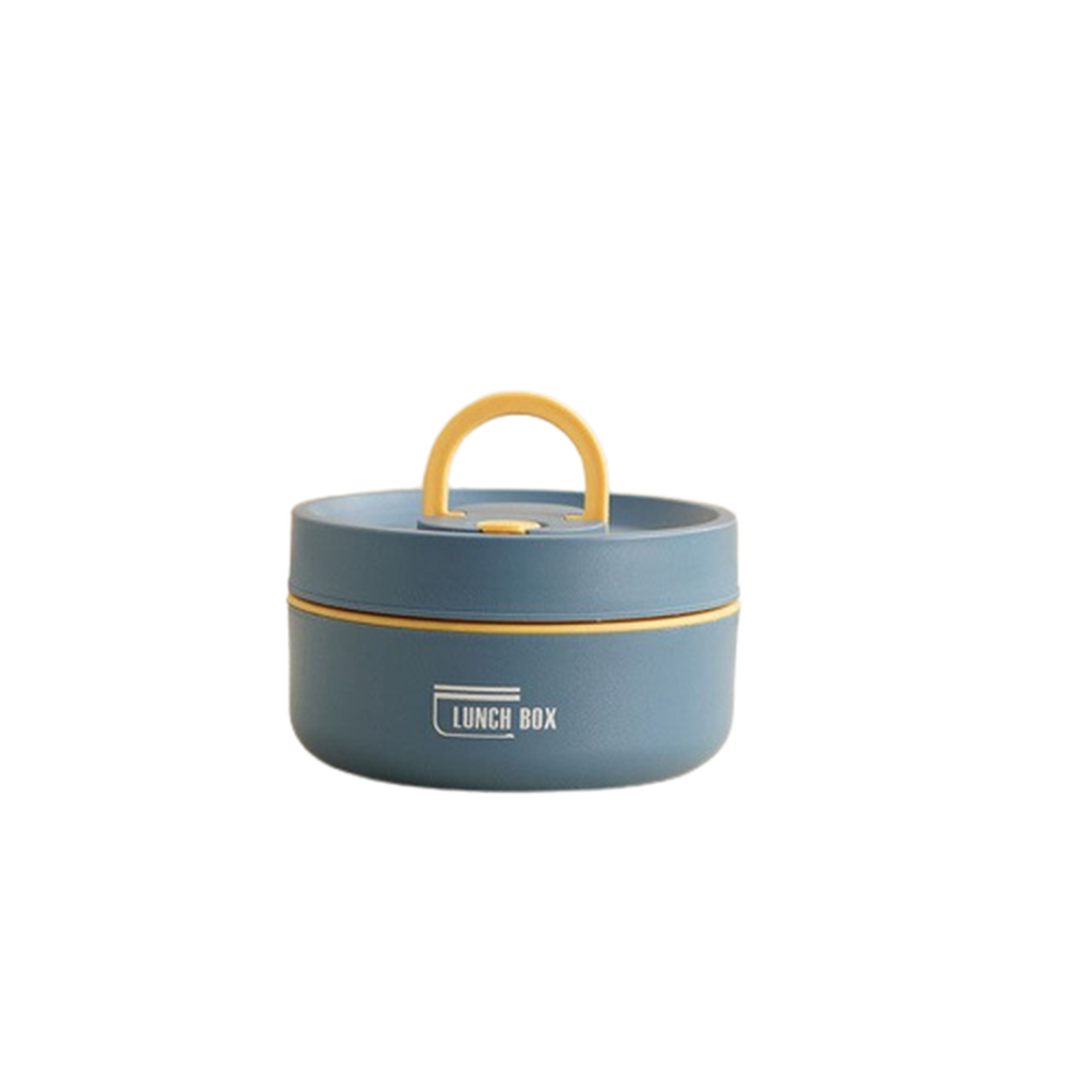 SUENTA Mehrschichtige Isolierte Lunchbox Kostenlose Tragetasche Blau Klein