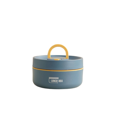 SUENTA Mehrschichtige Isolierte Lunchbox mit GRATIS Tragetasche - ThermoBox Blau Klein