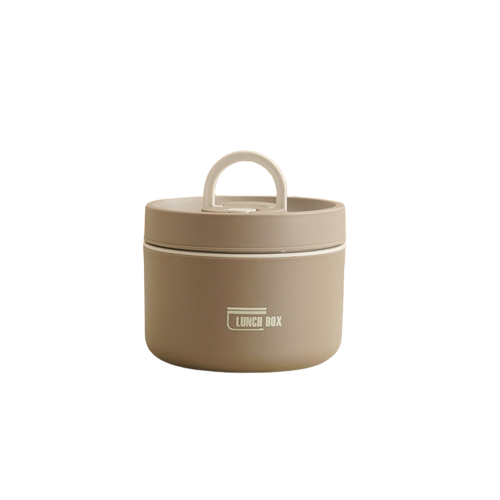 SUENTA Mehrschichtige Isolierte Lunchbox mit GRATIS Tragetasche - ThermoBox Braun Groß