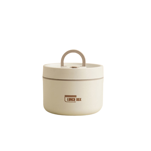 SUENTA Mehrschichtige Isolierte Lunchbox mit GRATIS Tragetasche - ThermoBox Weiß Groß