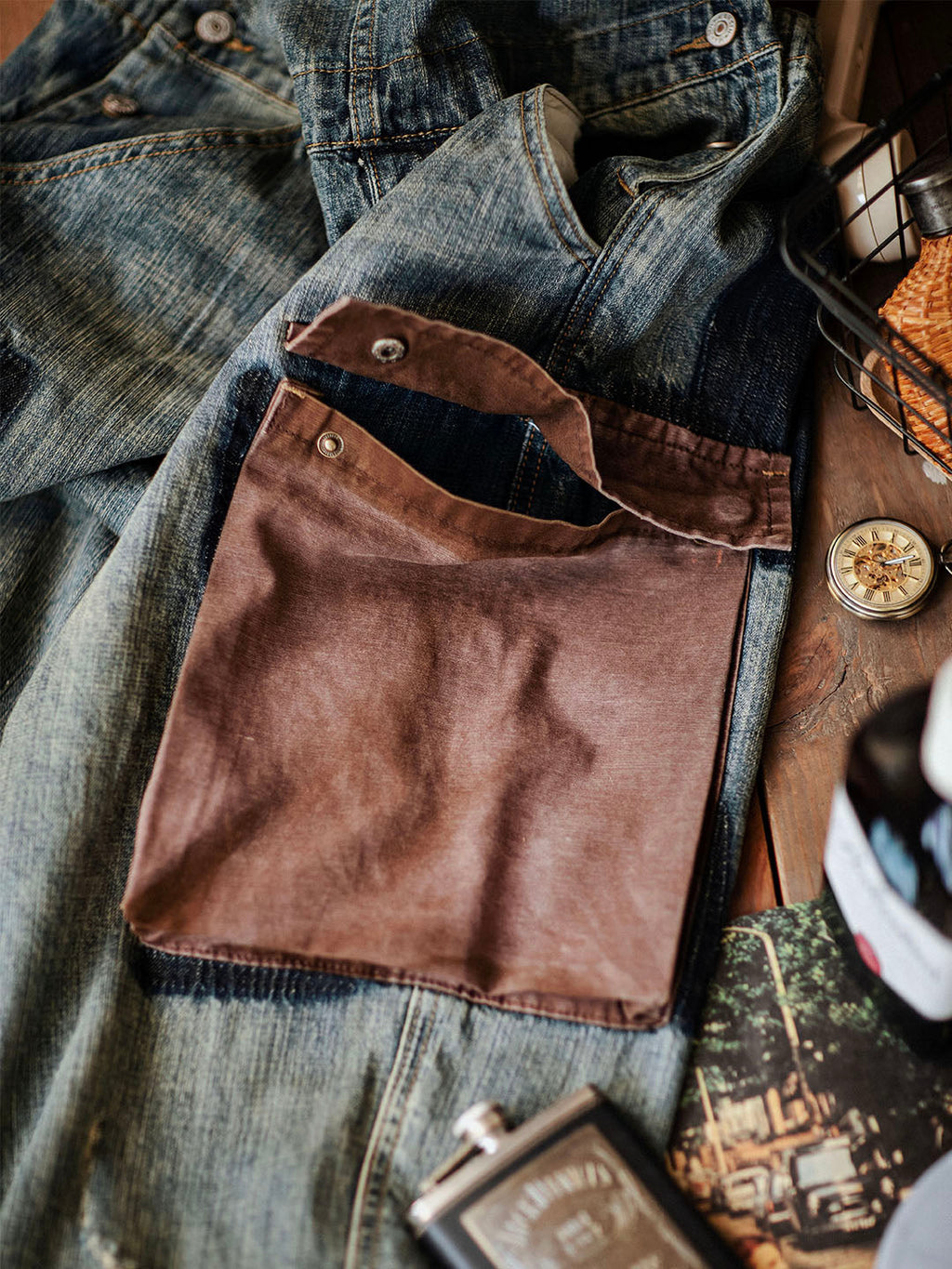 SUENTA Herren-Latzhosen Denim All-In-One-Kleidungsstück Vielseitig