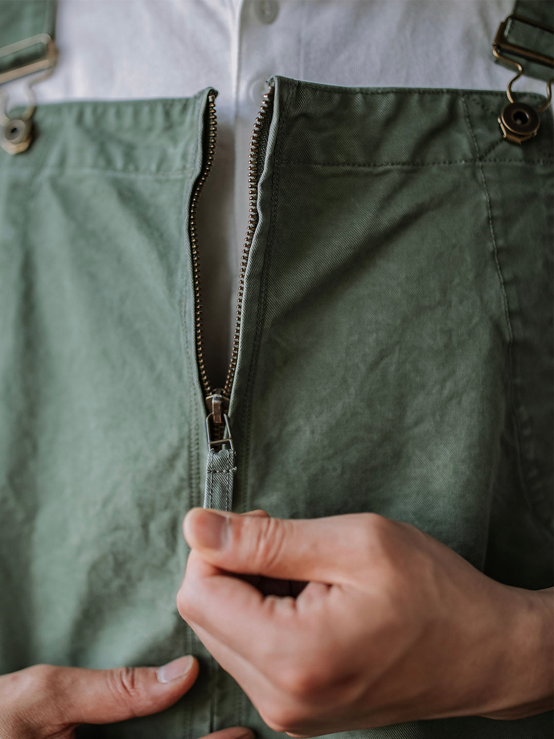SUENTA Zipper Latzhosen 12oz Baumwoll-Twill Winddicht Abriebfest - Overall