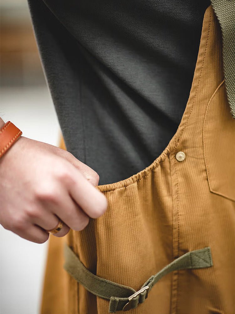 SUENTA Herren Lockere Stretch-Overall Mit Einzigartige Tasche