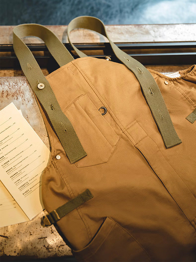 SUENTA Herren Lockere Stretch-Overall Mit Einzigartige Tasche