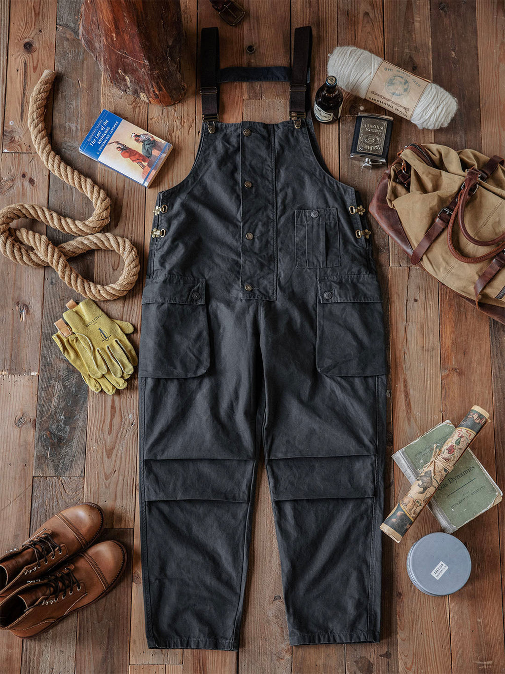 SUENTA Herren Latzhose Aus Canvas Langlebigkeit Und Funktionalität - Overall