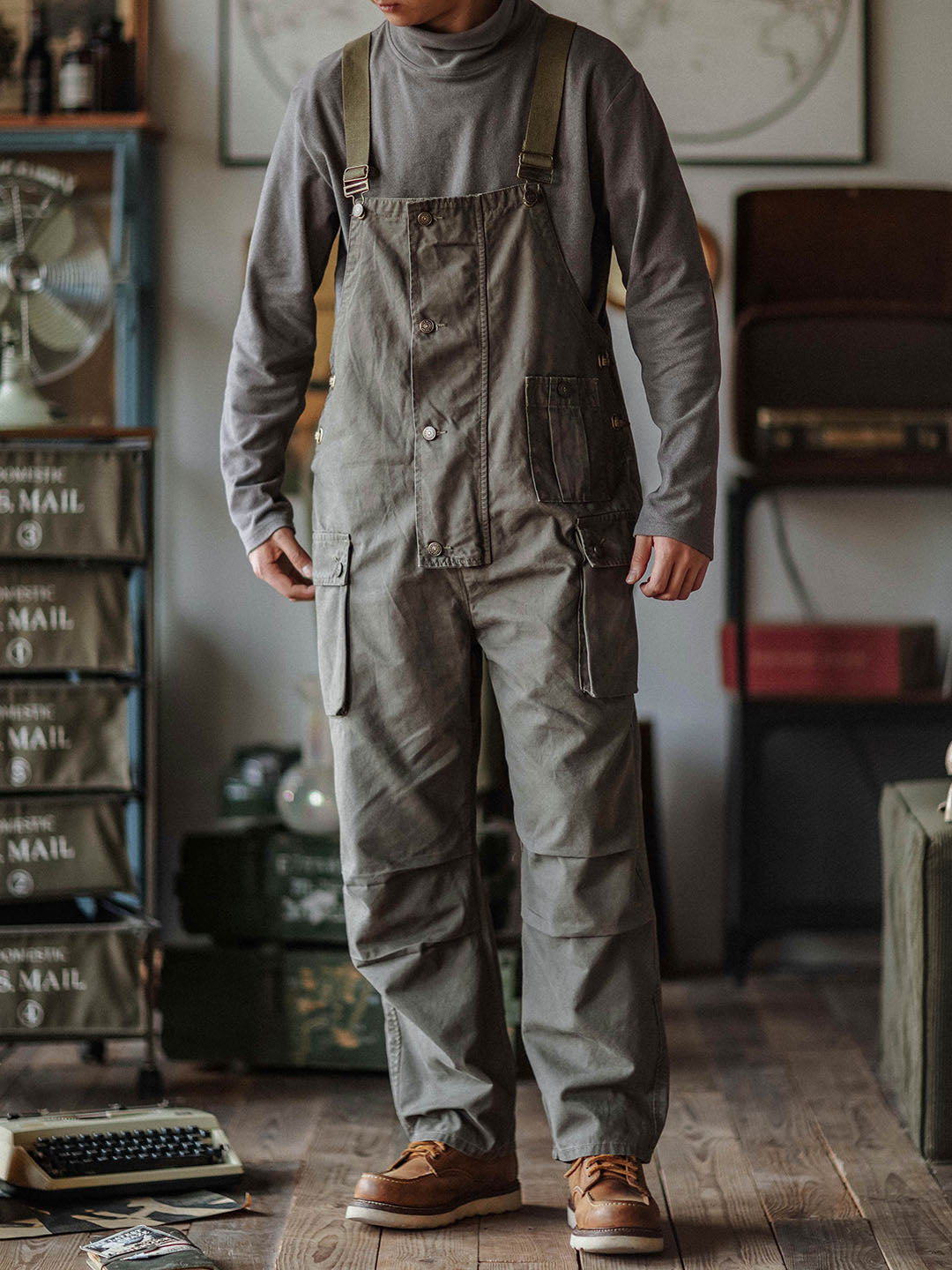 SUENTA Herren Latzhose Aus Canvas Langlebigkeit Und Funktionalität - Overall