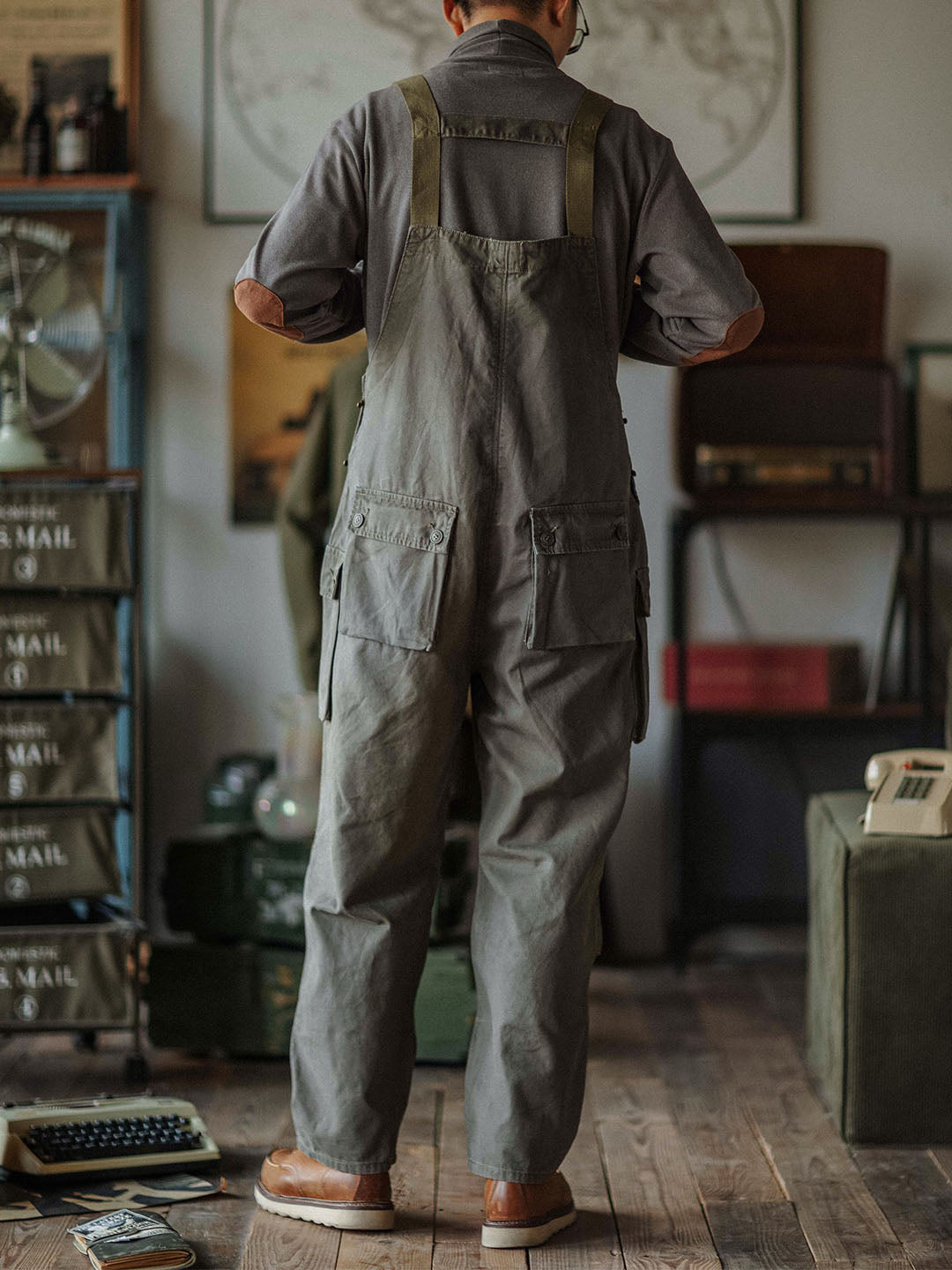 SUENTA Herren Latzhose Aus Canvas Langlebigkeit Und Funktionalität - Overall