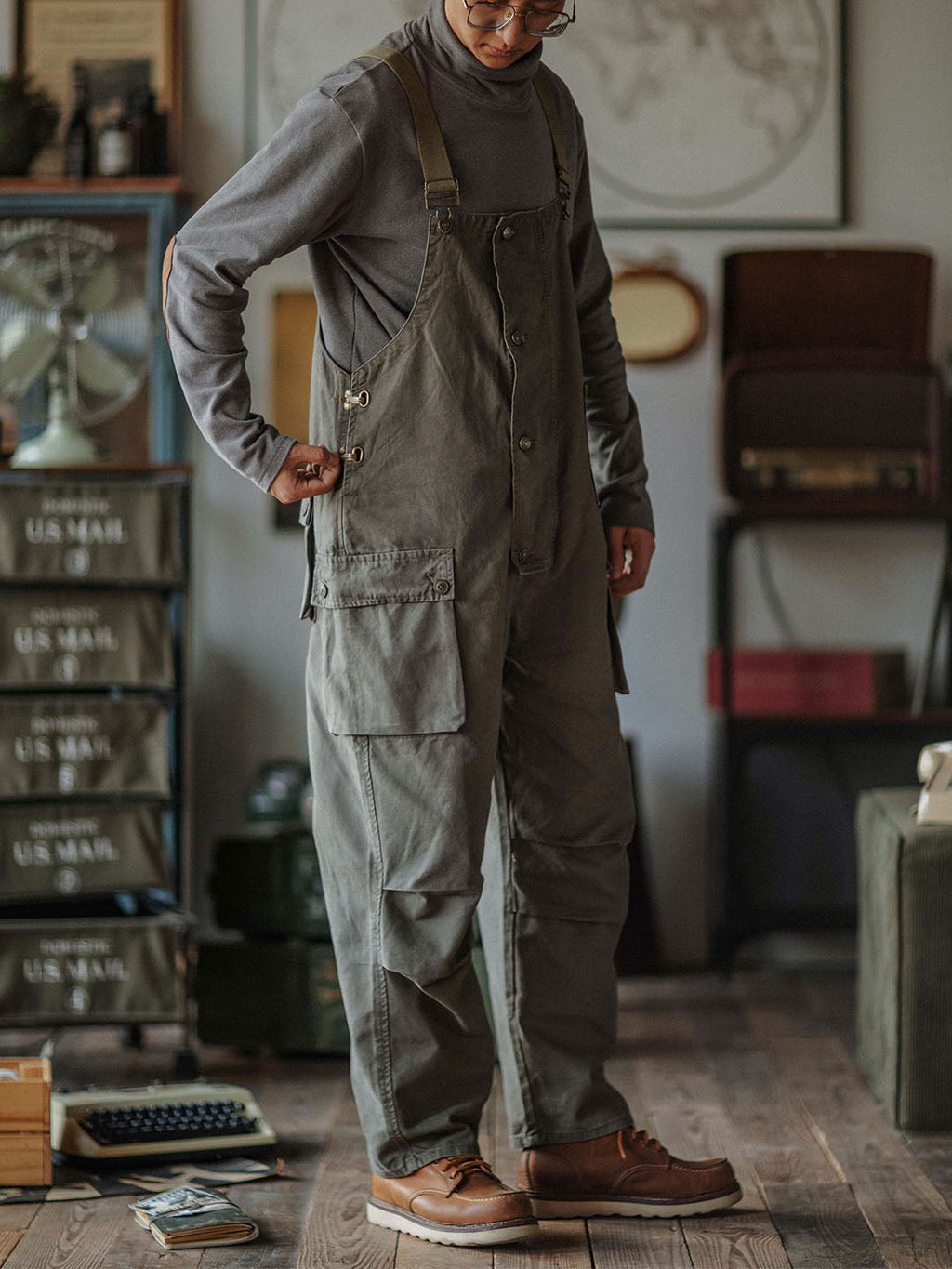 SUENTA Herren Latzhose Aus Canvas Langlebigkeit Und Funktionalität - Overall