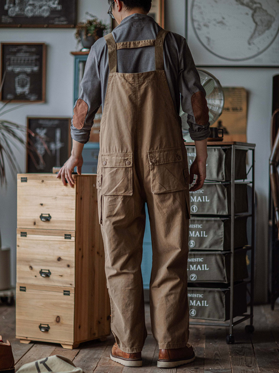 SUENTA Herren Latzhose Aus Canvas Langlebigkeit Und Funktionalität - Overall