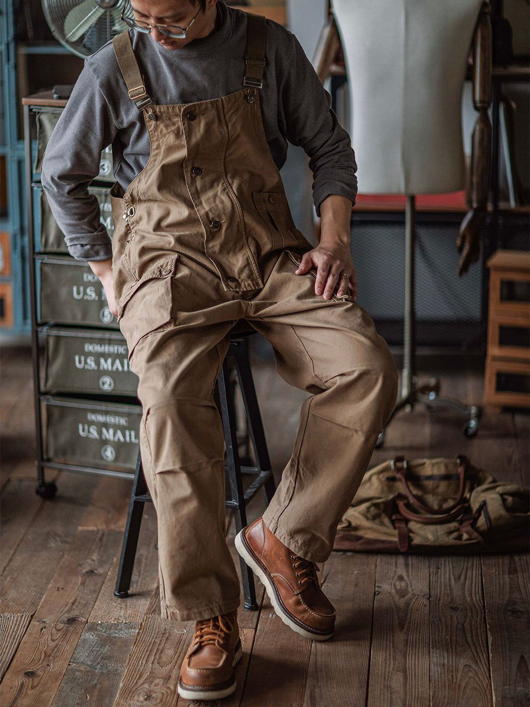 SUENTA Herren Latzhose Aus Canvas Langlebigkeit Und Funktionalität - Overall