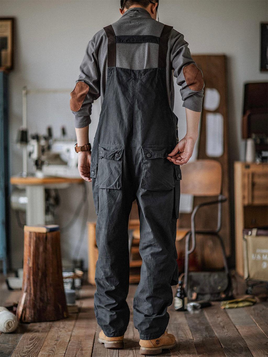SUENTA Herren Latzhose Aus Canvas Langlebigkeit Und Funktionalität - Overall