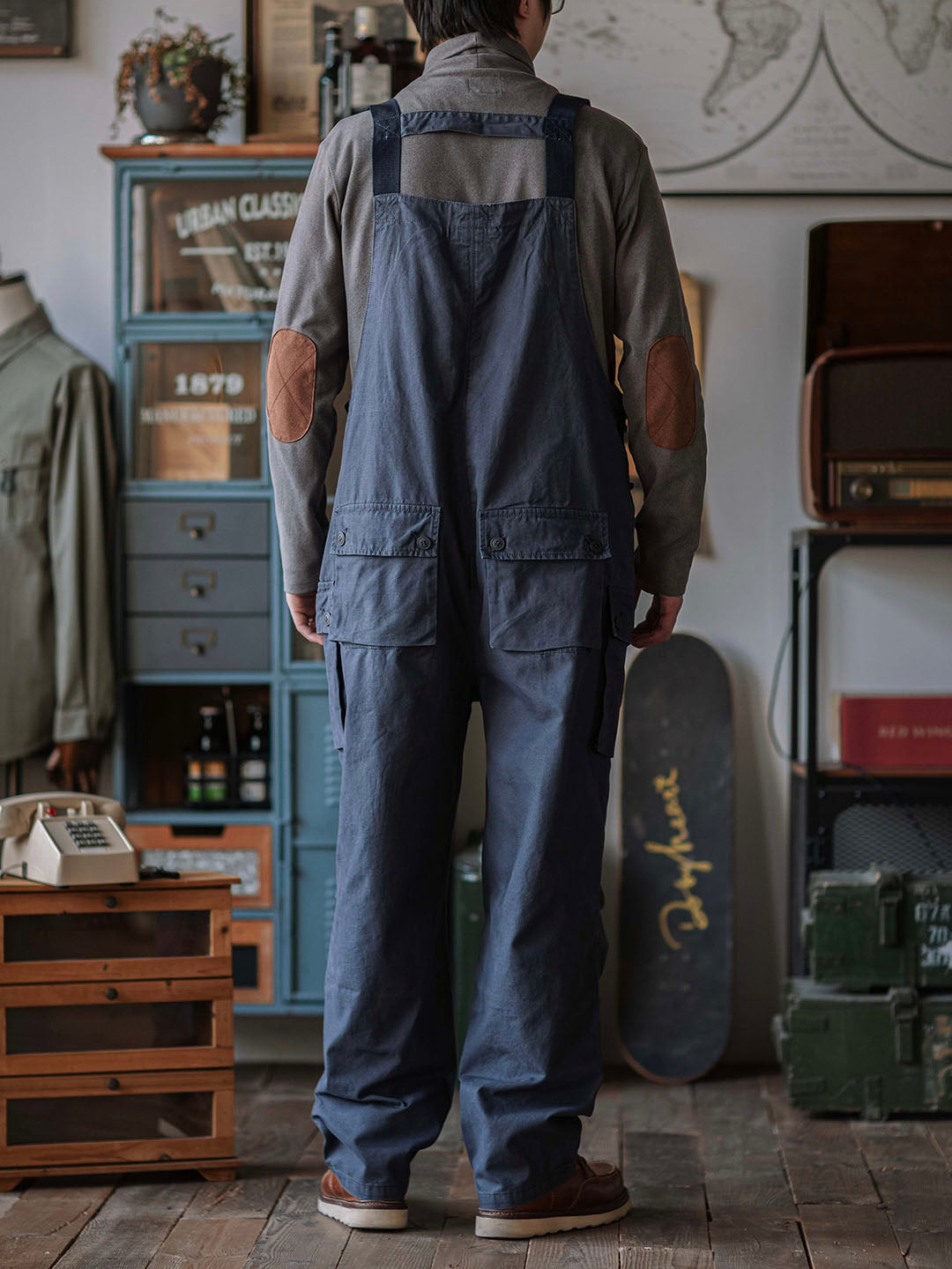 SUENTA Herren Latzhose Aus Canvas Langlebigkeit Und Funktionalität - Overall