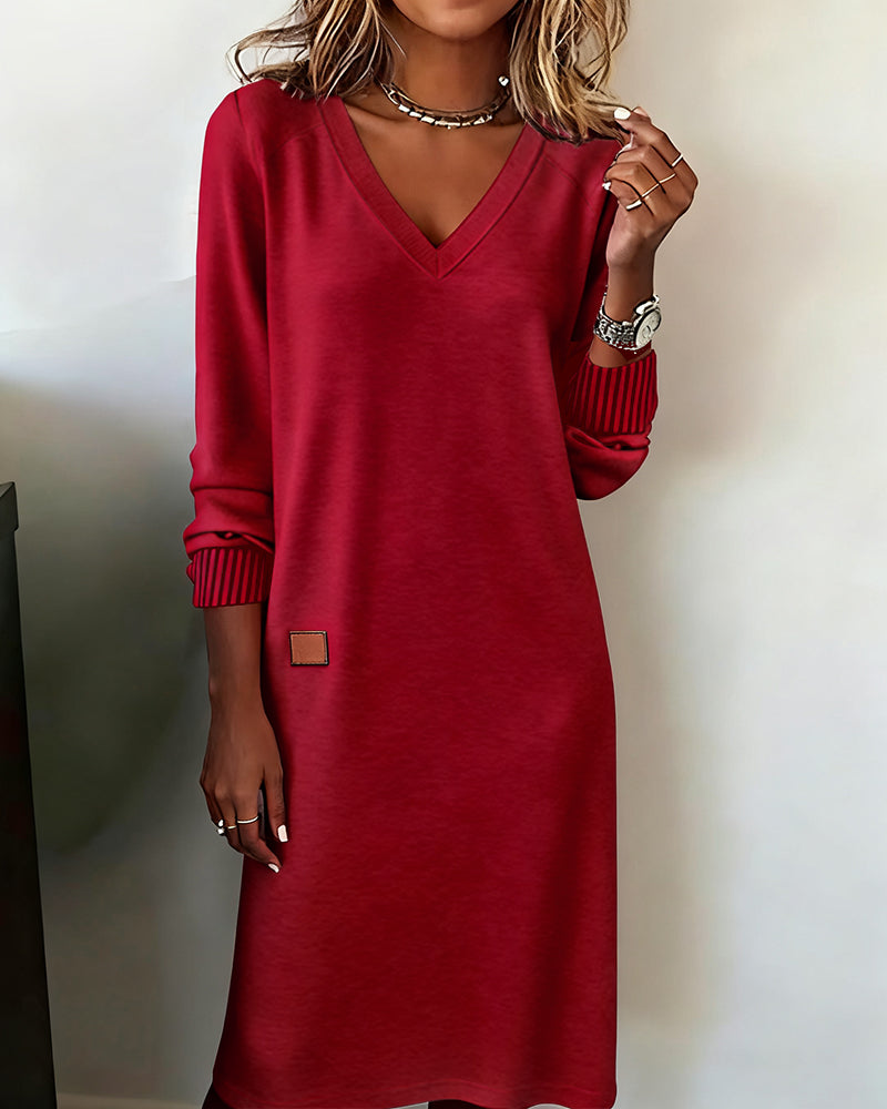 SUENTA Damen-Strickkleid – Weicher Stretch & Elegante Weiblichkeit Rot