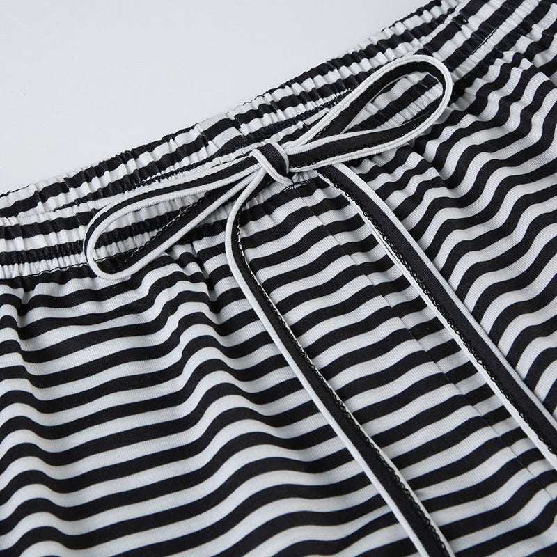 SUENTA Loungehose Gestreifte Mit Stretchanteil Dehnbares Material Herbst Und Winter