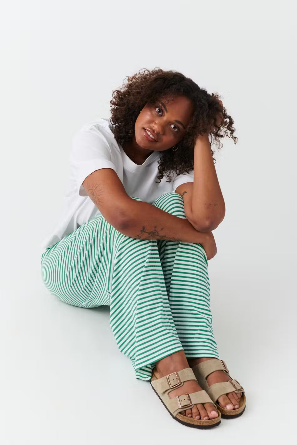 SUENTA Loungehose Gestreifte Mit Stretchanteil Dehnbares Material Herbst Und Winter