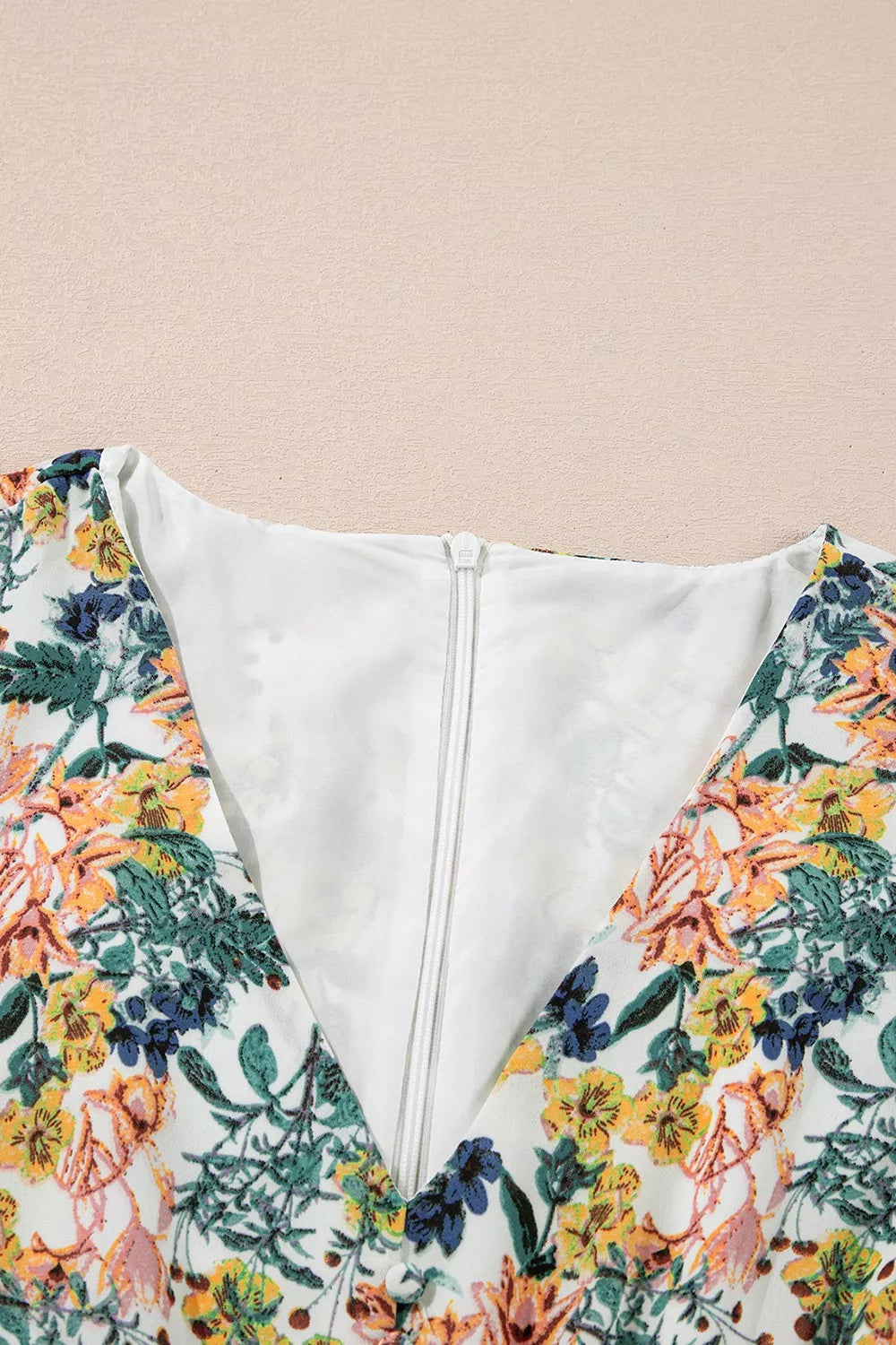 SUENTA Minikleid mit Blumenmuster und Rüschensaum
