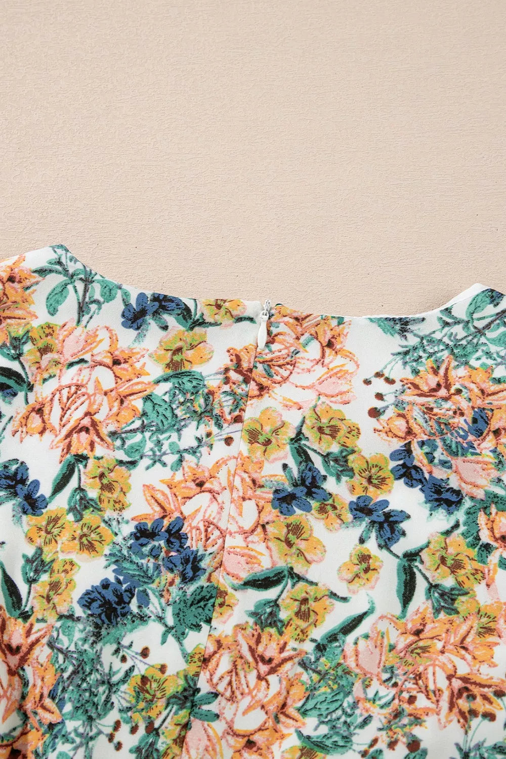 SUENTA Minikleid mit Blumenmuster und Rüschensaum