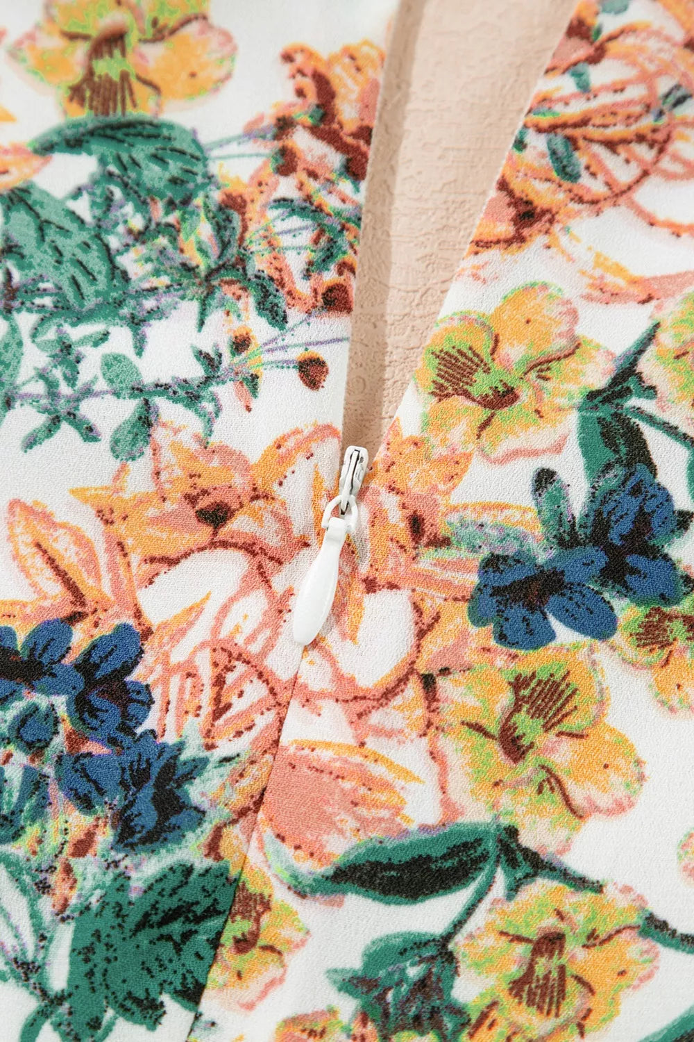 SUENTA Minikleid mit Blumenmuster und Rüschensaum
