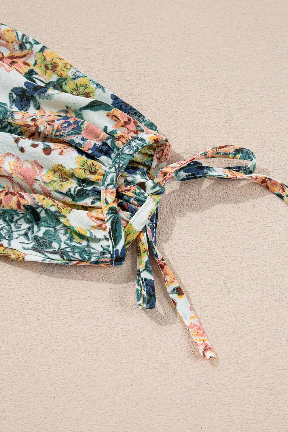 SUENTA Minikleid mit Blumenmuster und Rüschensaum