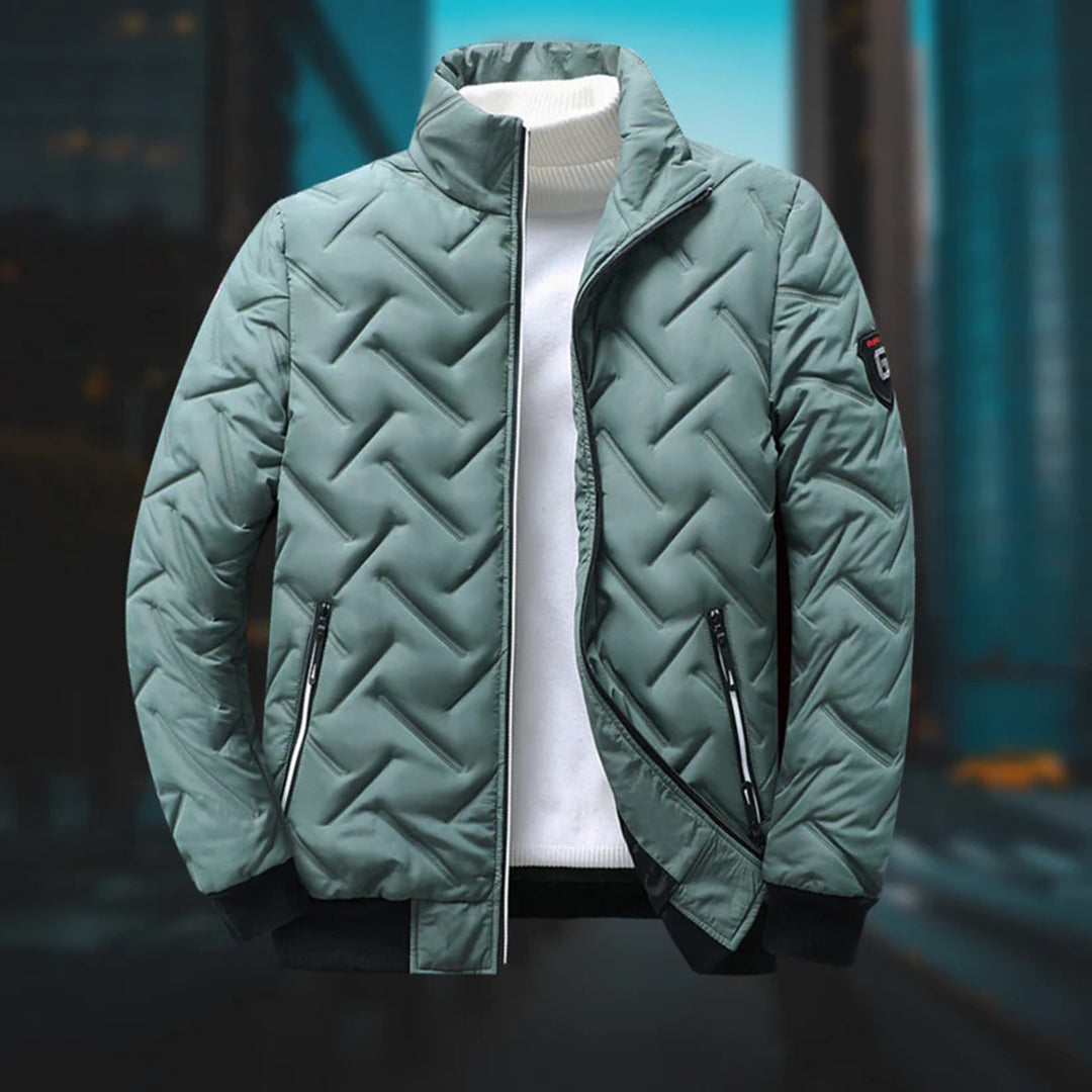 SUENTA Herren Klassischer Winter Puffer Jacke Warme Schutz Alltag Grün