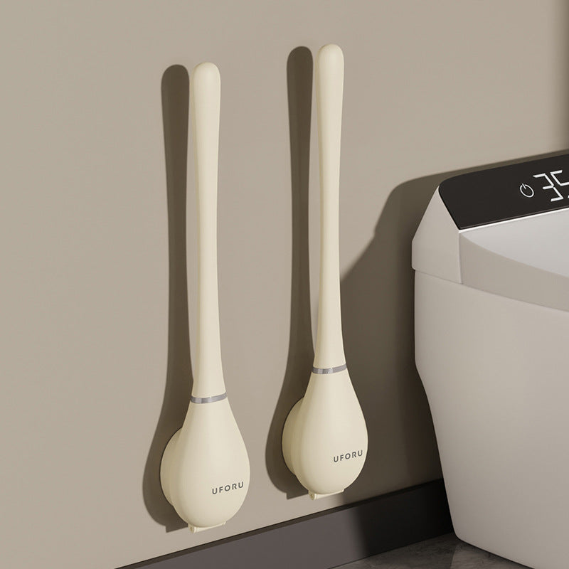 SUENTA Moderne Flexible Silikon Toilettenbürste Reinigung Jetzt Beige (Neue Farbe)
