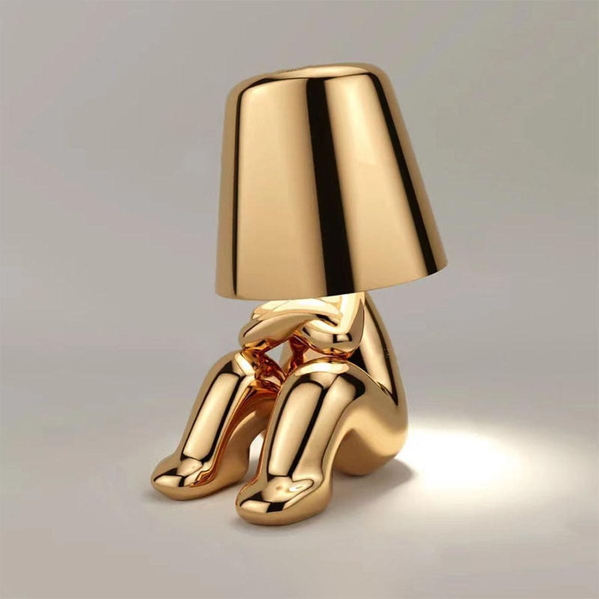 SUENTA Moderne Tischlampe Mit Einstellbarer Helligkeit Kabellos Goldplünderung