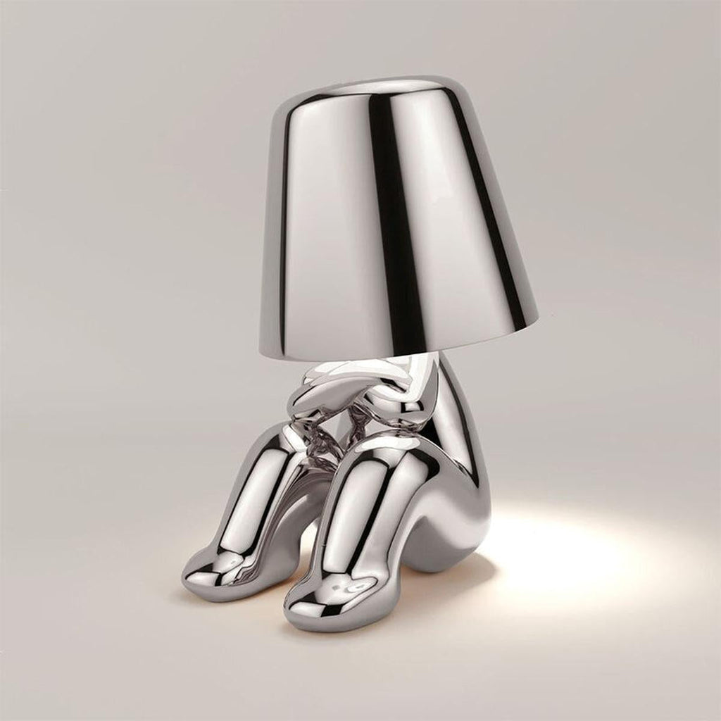 SUENTA Moderne Tischlampe Mit Einstellbarer Helligkeit Kabellos Plünderung von Silber