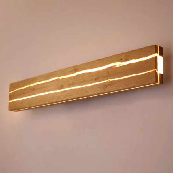 SUENTA Moderne Wandleuchte in Form eines Risses Holzfarbe