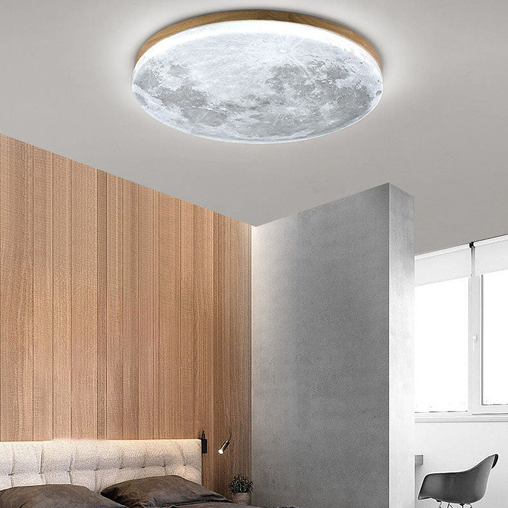SUENTA Moon Round LED-Deckenleuchte Minimalistisches Design Licht