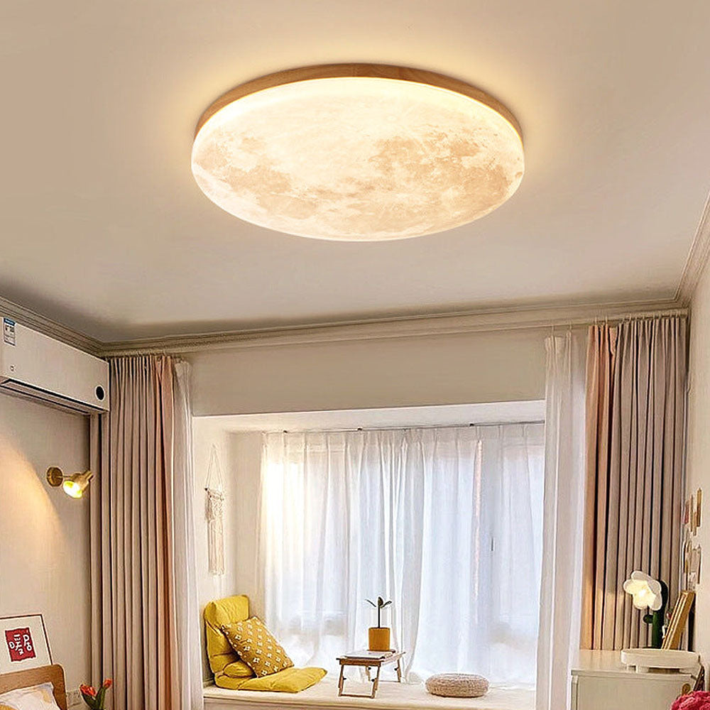 SUENTA Moon Round LED-Deckenleuchte Minimalistisches Design Licht
