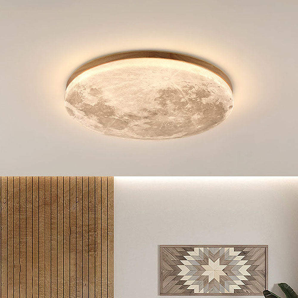 SUENTA Moon Round LED-Deckenleuchte Minimalistisches Design Licht