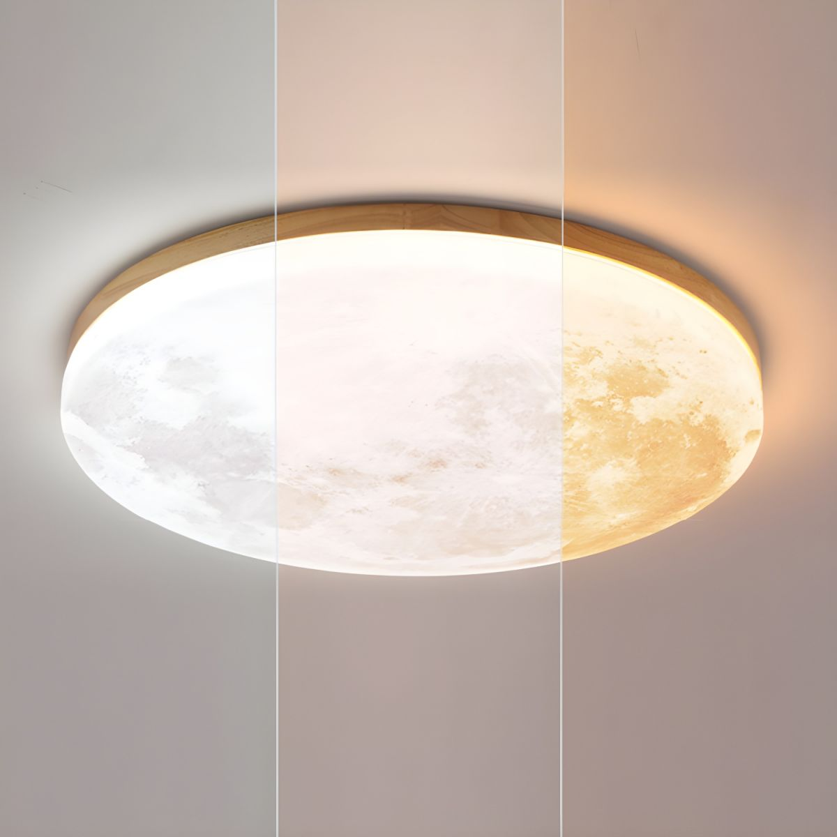 SUENTA Moon Round LED-Deckenleuchte Minimalistisches Design Licht