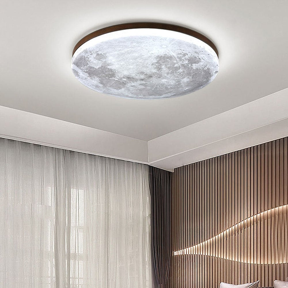 SUENTA Moon Round LED-Deckenleuchte Minimalistisches Design Licht