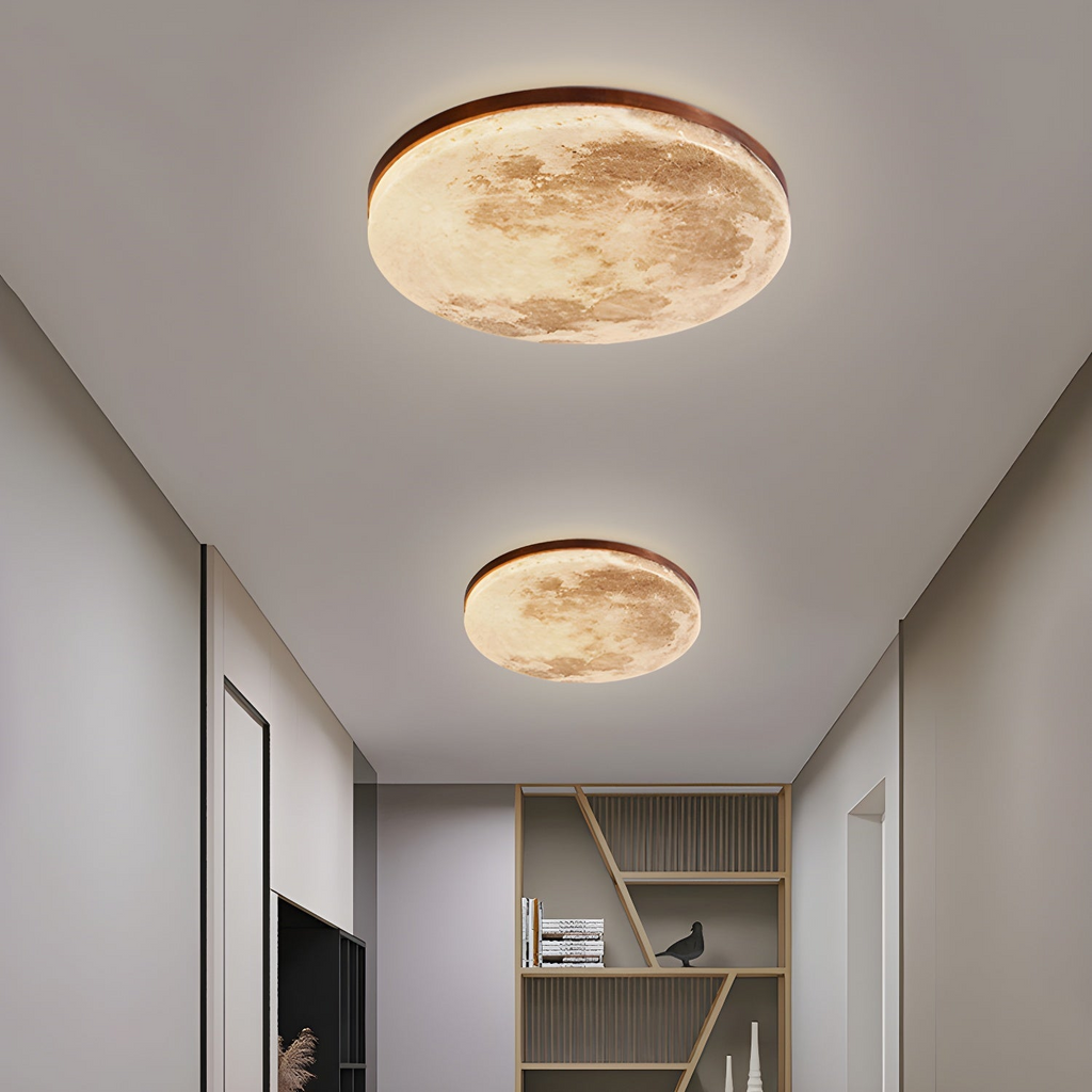 SUENTA Moon Round LED-Deckenleuchte Minimalistisches Design Licht